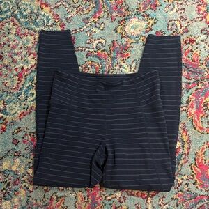 Athleta Navy Striped Leggings